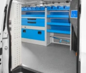 04_Fermavaligie  ripiani e cassetti Syncro System su Vito Mercedes 