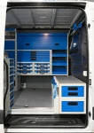 05_Cassetti lunghi, ripiano e accessori su Sprinter per assistenza macchine
