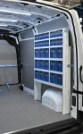 Allestimento con cassetti trasparenti per Movano