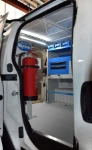 Allestimento del Bipper visto tramite porta laterale
