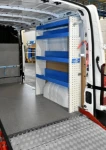 Allestimento nel vano di carico del Master con pedana