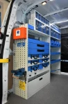 Allestimento per Ford Custom sul lato sinistro