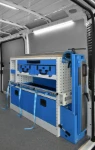 Modulo scaffalato Syncro Ultra nel NV250 con pannello portautensili e cassetti