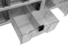 Cassetto trasparente doppio estratto