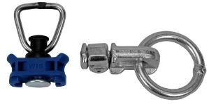 Ganci con occhiello per rotaia fresata