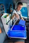 L'organizer sul sedile del passeggero