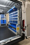 Lato destro allestimento con cassetti trasparenti su Movano