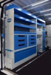 Lato sinistro officina mobile su Peugeot Boxer per compressori