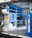 Opel Movano L2 H1: parete sinistra con fermavaligie, cassetti, scaffali ed Ecoflow (2)