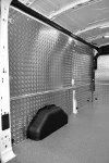 Pianale in legno e rivestimento mandorlato per Ford Transit